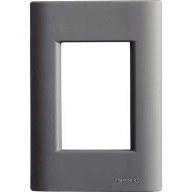 Imagem de Placa 3 Postos 4X2 Tramontina Giz Titânio Soft Touch Sem Suporte