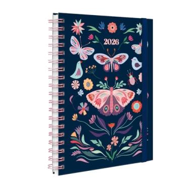 Imagem de Agenda 2026 Planner Semanal Plus Butterfly Marinho Rosa