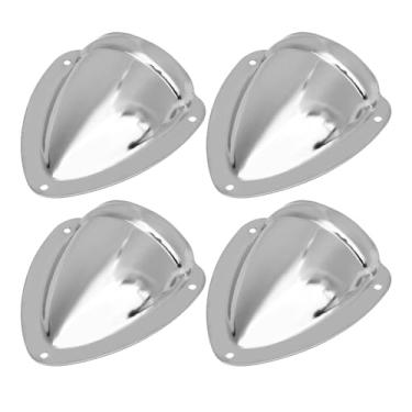 Imagem de Haofy 4pcs Marinho Capa de Ventilação de Cabo 316 Aço Inoxidável Tampa de Ventilação do Flow Hole Ventilador Com 3 Parafusos para Barcos, Iates, Veleiros, Trailers
