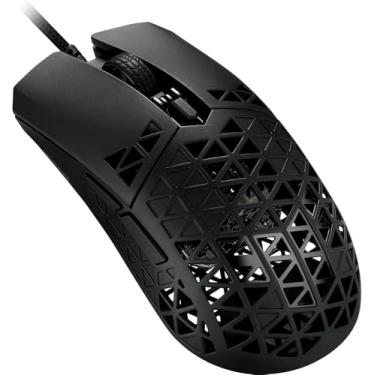 Imagem de ASUS Mouse para jogos TUF M4 Air Wired - P307, design durável e ultraleve, sensor óptico de 16.000 dpi, seis botões programáveis táteis, resistência à água IPX6, cor preta