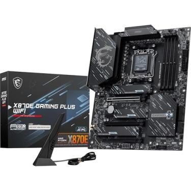 Imagem de MSI Placa-mãe para jogos X870E Gaming Plus WiFi (suporta AMD Ryzen série 9000/7000, AMD X870E, DDR5, PCIe 5.0, M.2, SATA, LAN de 5 Gbps, USB Type-C, Wi-Fi 7, Bluetooth 5.4, Thunderbolt 4, ATX)
