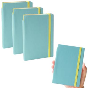 Imagem de J6&H6 Minimalist Design Pocket Notebooks Set Of 3, Portable small Notebook with Pen Holder, 486 Thick Lined Pages ( 3.3" x 4.3"), The Perfect Mini Note Pads to Stay Organized and Boost Productivity at