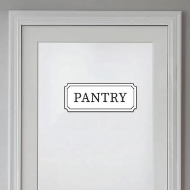 Imagem de Placa de despensa para porta 23 x 7,6 cm, decoração de parede para cozinha, casa, restaurante, escritório, cafeteria, loja, casa de fazenda, estilo moderno, presente de inauguração de casa