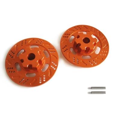 Imagem de AMZRC 2 peças 8569 cubos de roda hexagonais rotores de freio a disco liga de alumínio para Traxxas 1/7 Unlimited Desert Racer UDR 85076-4 85086-4 peça de carro RC