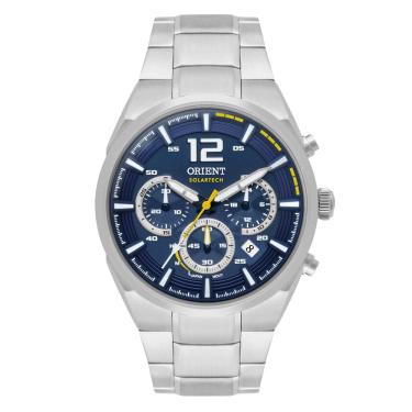 Imagem de Relógio Masculino Orient Solartech Prateado Mostrador Cronógrafo Azul Mbssc257 D2sx