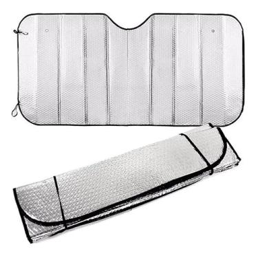 Imagem de Kit 02 Protetor Solar Para-brisa Painel De Carro Corta Sol Quebra Tapa Para Carros Universal (130x60cm)