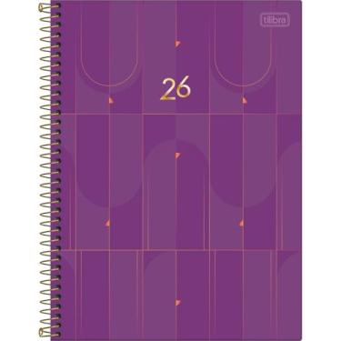 Imagem de Tilibra - Agenda Executiva Espiral Diária 20 x 27,5 cm Spot Feminina 2026 - Roxa