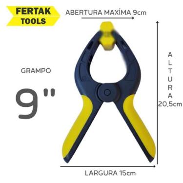 Imagem de Grampo Mola 4 6 9 Polegadas Multiuso Sargento Prendedo Ficado Garra Re