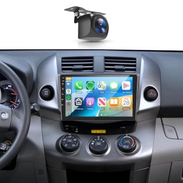 Imagem de Estéreo automotivo para Toyota RAV4 2006-2012 [4 + 64 G 8 núcleos] sem fio Carplay Android Auto, rádio com tela sensível ao toque IPS de 9 polegadas, Android13/GPS/WiFi/32EQ DSP/59UI/Bluetooth5.0/SWC