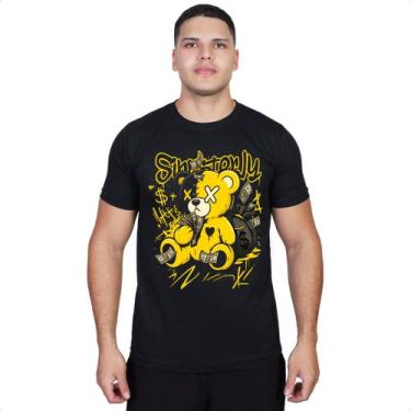 Imagem de Camisa Personalizada Estampada Urso Amarelo Casual Confortável E Macia