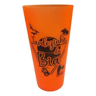 Imagem de Kit 50 Copos Ecológicos Personalizados 550ml – Reutilizáveis para Festas e Eventos (Laranja)