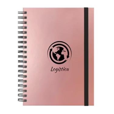 Imagem de Caderno Colegial Plus 10 Matérias Profissões Logística (Rosê Gold)