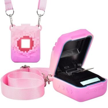 Imagem de Silicone Cover Case Compatible with Bitzee Magicals Interactive Toy Digital Pet, Protective Sleeve Skin with Detachable Shoulder Strap for Bitzee Virtual Electronic Pets & Accessories(Bag Only)-Pink