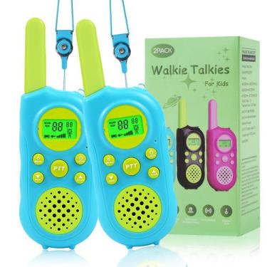 Imagem de Walkie Talkies VOOPON T12 para crianças de 3 a 12 anos, azul