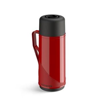 Imagem de Garrafa Térmica Mesa Roma Unitermi 1 Litro Café Chá, Vermelha