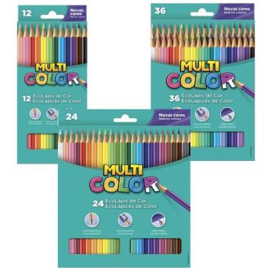 Imagem de Kit Lápis de Cor 12 24 e 36 Cores Multicolor - Faber Castell - Faber-C