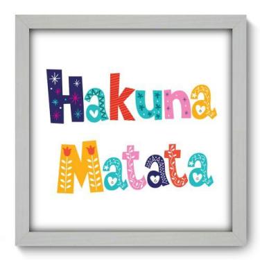 Imagem de Quadro Decorativo - Hakuna Matata - 33cm x 33cm - 119qdbb - Allodi