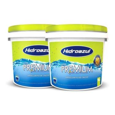 Imagem de 2 Baldes De 10kg Cloro Para Piscinas Premium 70% Hidroazul