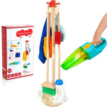Imagem de Conjunto de limpeza HELLOWOOD Kids com aspirador elétrico de mais de 3