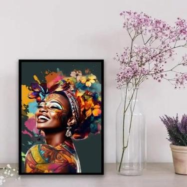 Imagem de Quadro Decorativo Mulher Africana 45x34cm - - Quadros On-Line