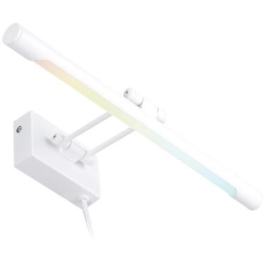 Imagem de LEONLITE Luz de Imagem Led Regulável de 3 Circuitos, 2700K/3000K/4000K Selecionável, Luz de Moldura de Imagem de Metal Giratória Cri90 para Arte de Parede, Pintura, Arte, Retrato, (Direto, Branco-Cct)