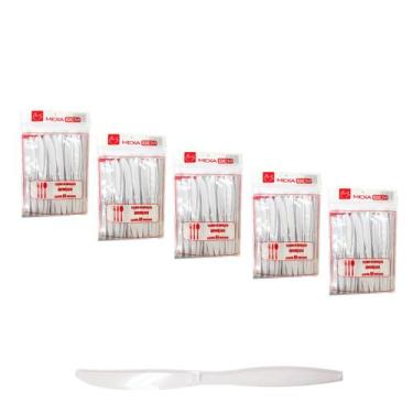 Imagem de FACA descartável Reforçada Sobremesa Almoço Jantar Kit 5 - Mexa Bem