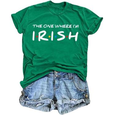 Imagem de Camiseta Zylkor St. Patrick's Day para mulheres com estampa irlandesa