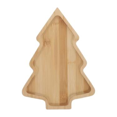Imagem de IMIKEYA Travessa de servir de Natal: Bandejas de madeira em forma de árvore de Natal Bandeja de madeira para aperitivos Bandeja de porções de sushi Pratos de Porções Decorativas para Lanches, Queijo