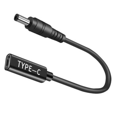 Imagem de 100W 4,5 x 3,0 mm barril para cabo USB C, adaptador USB C para CA 4,5 mm x 3,0 mm 19,5 V, adaptador USB-C para 4,5 x 3,0 mm feito para laptop Dell Inspiron Vostro série