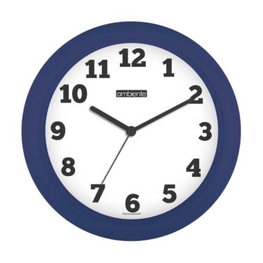 Imagem de Relógio De Parede Ambiente 25Cm 191300-011 Azul Escuro
