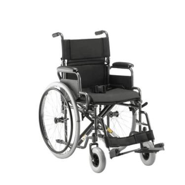 Imagem de Cadeira de Rodas Manual Dellamed D400 Aço Dobrável, Encosto Rebatível,