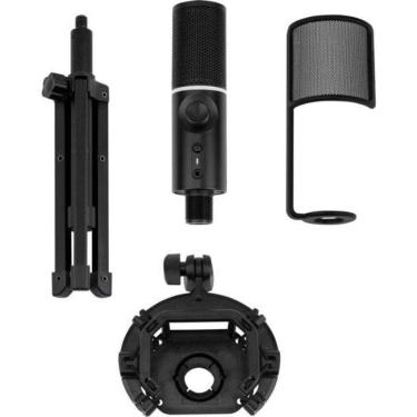 Imagem de Microfone Gamer Rgb Mic Tripod C- Tripé Ajustável Preto Streamplify