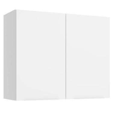 Imagem de Armário Aéreo Para Quarto 80 Cm 2 Portas Branco Neo Madesa