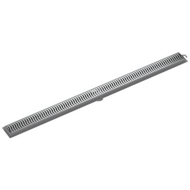 Imagem de Ralo Linear Flat Grelha Cromada 90cm Com Bolsa - 100018913 - Tigre