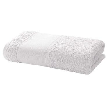 Imagem de Toalha Banhão Felpuda Sofia para Bordar 90cm x 1,50m - Dohler, Branco