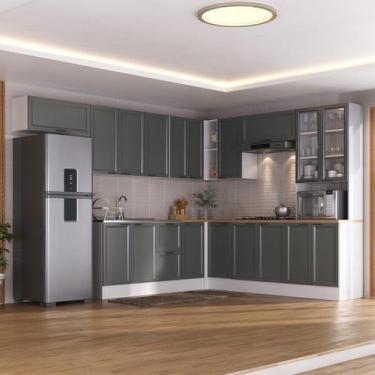 Imagem de Cozinha Compacta 10 Peças 5 Aéreos 4 Balcões 1 Paneleiro Duplo Soho Ca