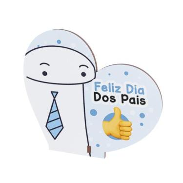Imagem de Kit 20 Lembrancinhas Dia Dos Pais Mdf Coração - DK, Feliz Dia dos Pais