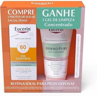 Imagem de Kit Eucerin Protetor Solar Facial Oil Control FPS 60 50g + Gel de Limp