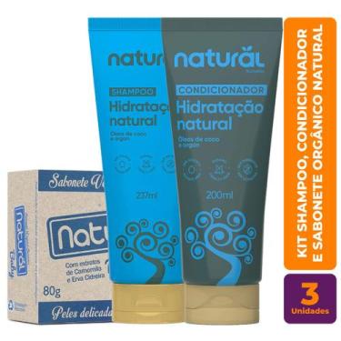 Imagem de Kit Sabonete Camomila & Erva-Cidreira, Shampoo e Condicionador Natural