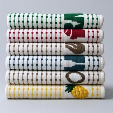 Imagem de Kit 10 pano de prato atoalhado felpudo gourmet luxo - Cialar