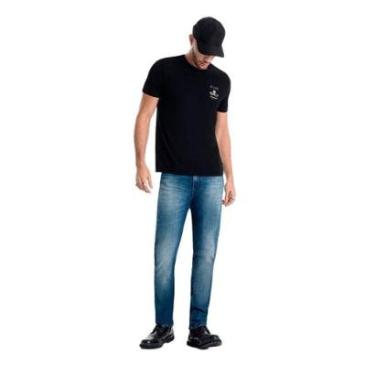 Imagem de Calça Ellus Ocean Blue Slim Masculina Jeans A - AZUL MÉDIO - 40-Masculino
