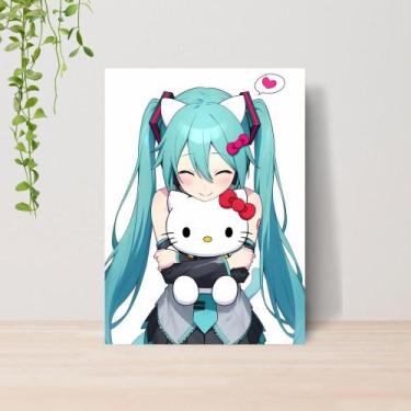 Imagem de Quadro Hatsune Miku Vocaloid A4  Placa MDF 013 - Lomi Art