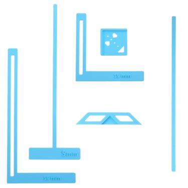 Imagem de Ferramenta fácil de encadernação de livros para iniciantes, 5 peças, kit completo de estênceis e guia de cortador, pode ser feito em caderno, calendário, diário, manual, esquadria, canto, esquadria