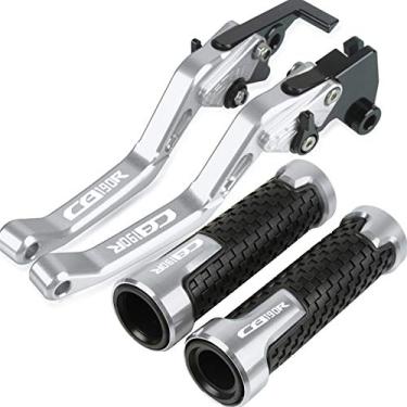 Imagem de WEJUSA Para Honda CB190r CB 190R 2015-2018 2016 2017 19 Motocicleta CNC Alavanca de embreagem de freio ajustável Pegas de guidão Acessórios Alavanca de embreagem de freio de motocicleta (Cor: TMAX500