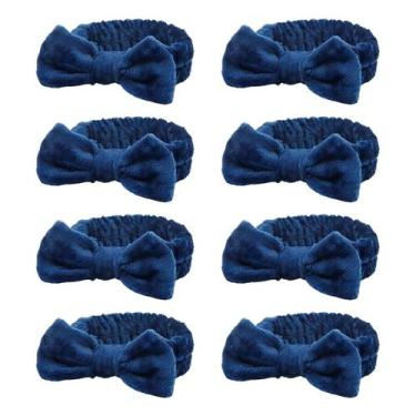 Imagem de Conjunto de bandanas de spa Semato azul marinho para mulheres, 8 unida