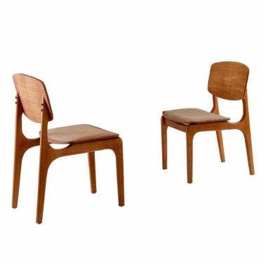 Imagem de Conjunto Com 2 Cadeiras Malta Gold Moderna Mobília Linho Palha Cinamomo Imbuia