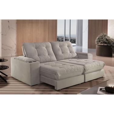 Imagem de Sofá Retrátil Botucatu 1,80m 02 Lugares Molas Ensacadas Txr Bege