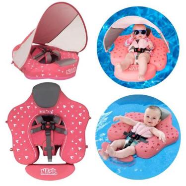 Imagem de Boia Bote Infantil Bebê Cobertura Proteção Solar Original Piscina - Na