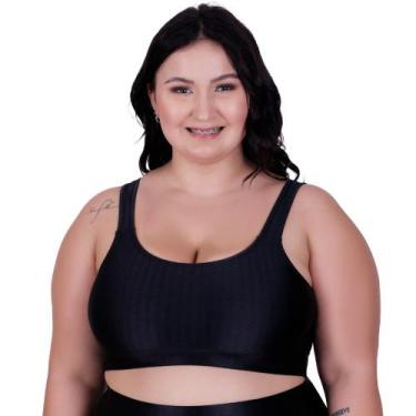 Imagem de Top Fitness Cropped de Academia Plus Size 3D Nicole - Naka Modas, Pret