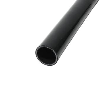 Imagem de I33T Tubo de silicone automotivo, ID 2,56" (65 mm) mangueira de silicone de acoplador reto, mangueira universal de refrigeração de radiador de alta temperatura de 3 camadas 1 m (preta)